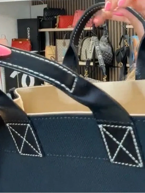 Burberry Black Tote with Leather Handles - Picture 9 of 16